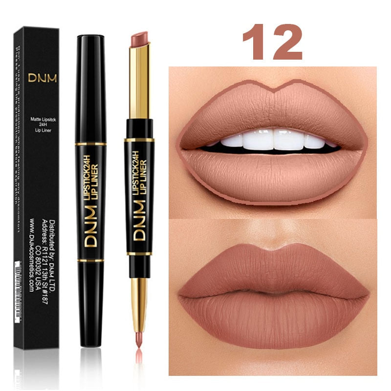 DNM Lippenstift-Set, wasserdicht, matt, Stift, Langanhaltend